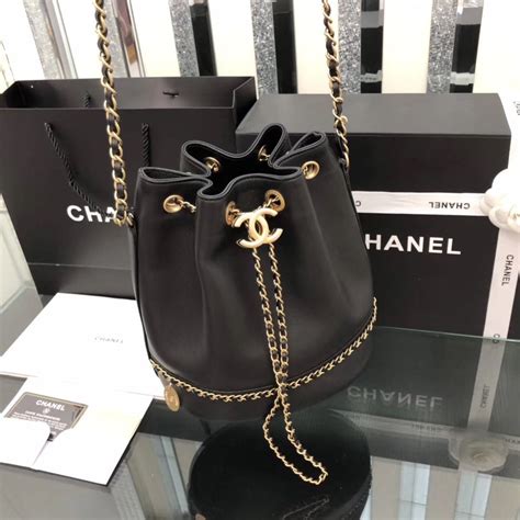 chanel mini bucket bag with chain|chanel drawstring bag 2021.